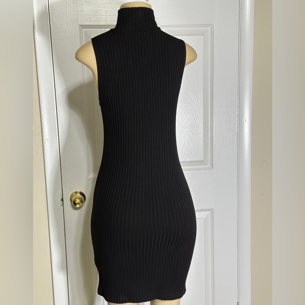 Turtleneck Cocktail Black Dress , Size XS - Picture 5 of 8